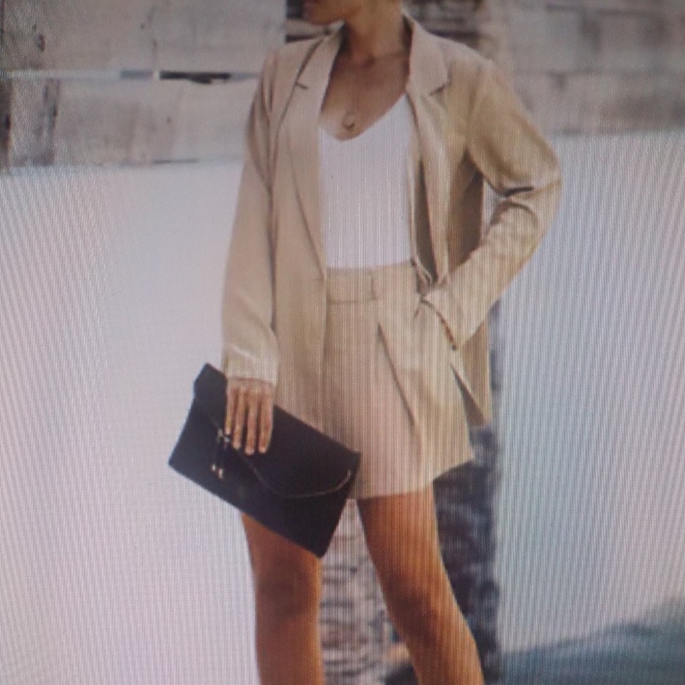 Ann Taylor Tan Long Wool Blazer